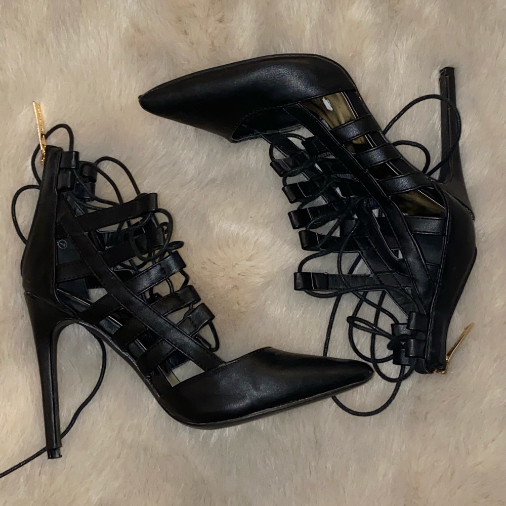 Liliana lace up heels